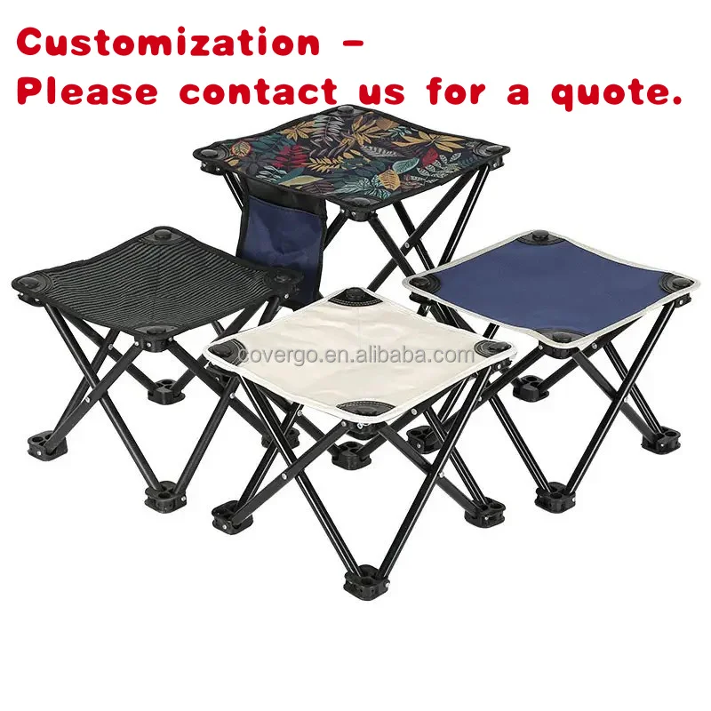 custom.Portable Lightweight Metal Camping Stool Ultralight Foldable Chair Adults Hiking Outdoor Park With Storage Bag