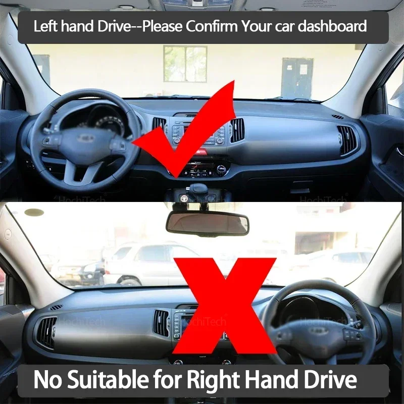 Car Dashboard Cover Avoid Light Pad Instrument Panel Mat Case Carpets for Kia Sportage 2011 2012 2013 2014 2015 SL R