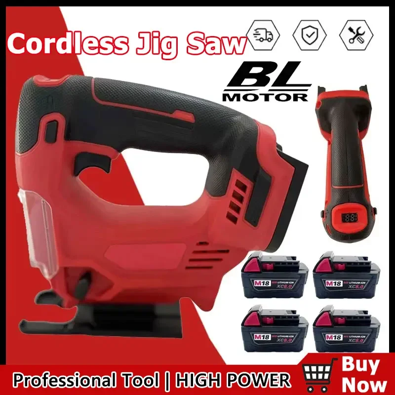 

Портативный беспроводной электрический лобзик, многофункциональная вертикальная пила для дерева, совместимая с аккумулятором Milwaukee 18V