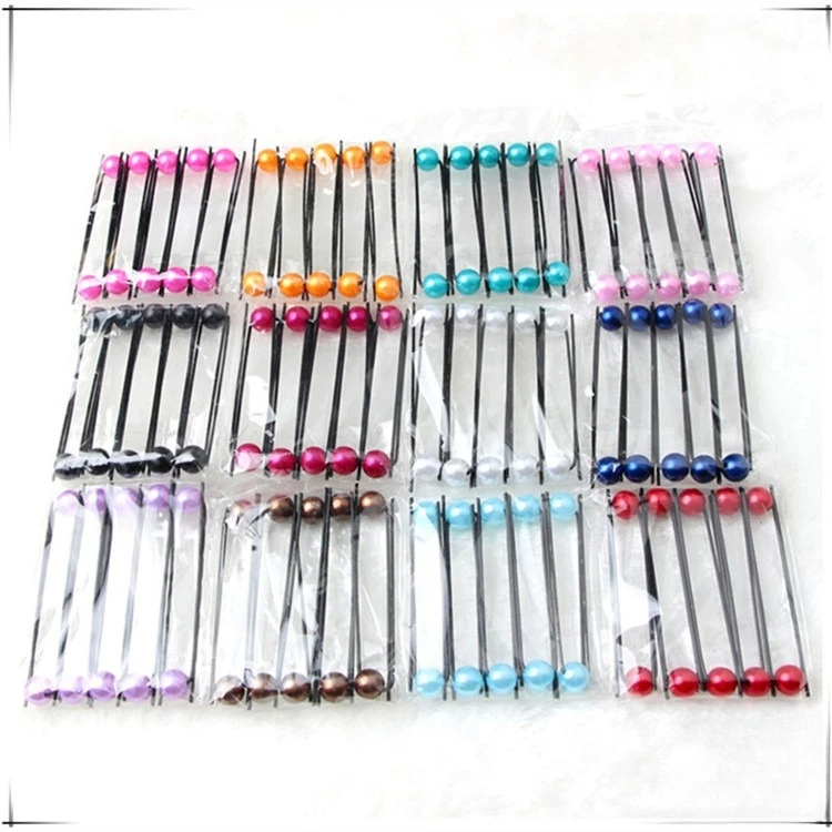 

Korean style popular hair accessories bridal headgear pearl hairpin disc hair U-clip pearl