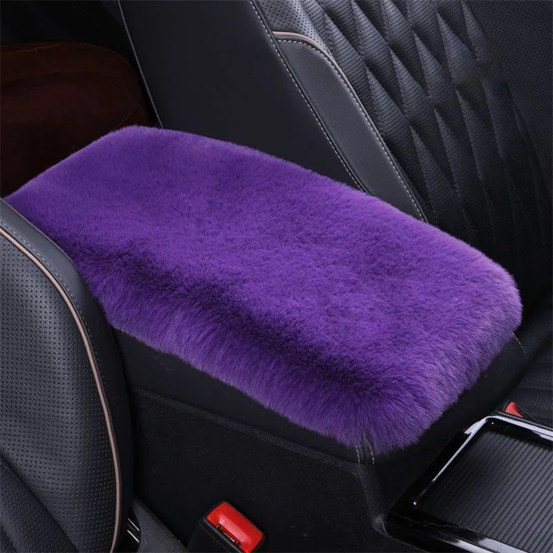 Plush Car Armrest Box Cushion Warm Center Console Arm Cover Pads Stowing Tidying Universal Automobile Interior Decoration NEW