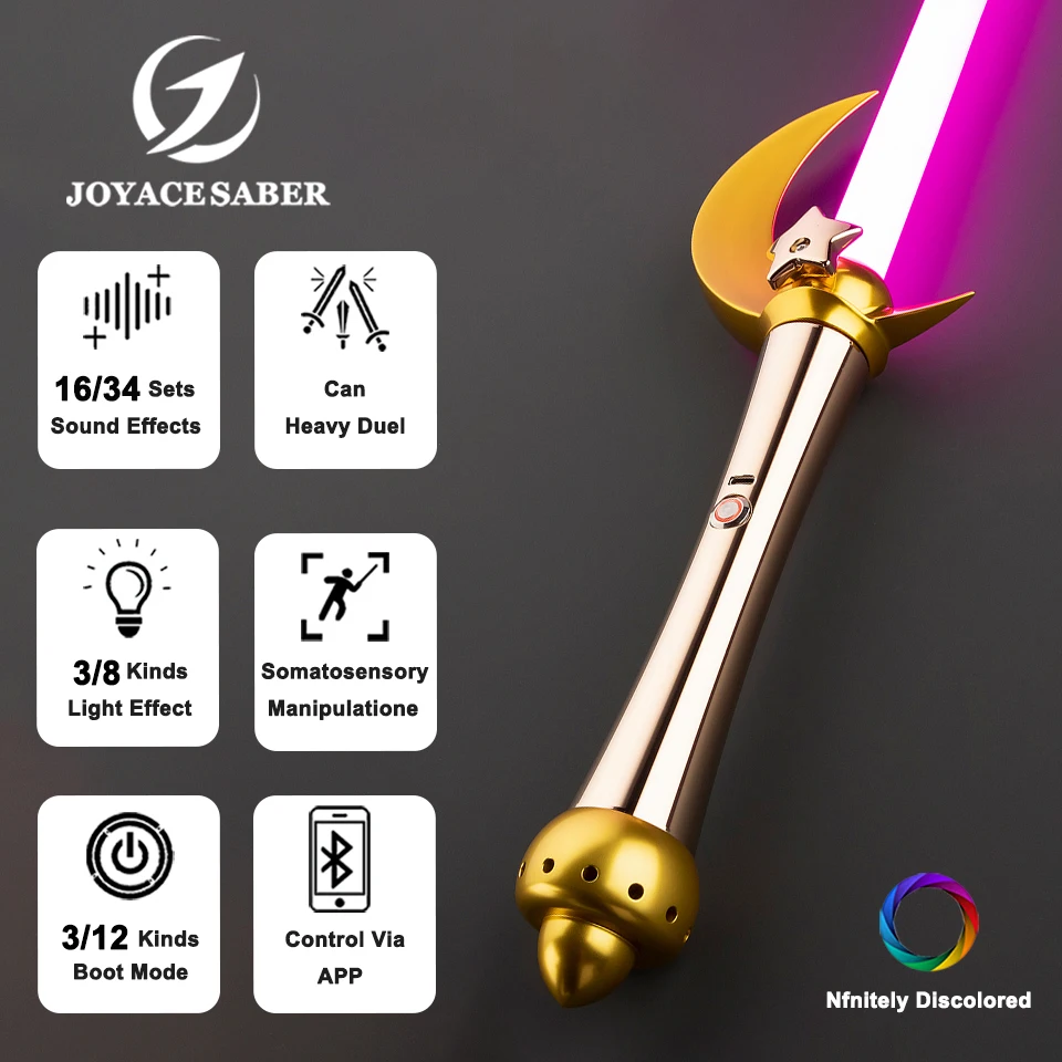 Sailor Moon Pixel Lightsaber Xenopixel Light Saber Jedi Neopixel Laser Sword Metal Handle Cosplay Heavy Dueling Luminous Toys