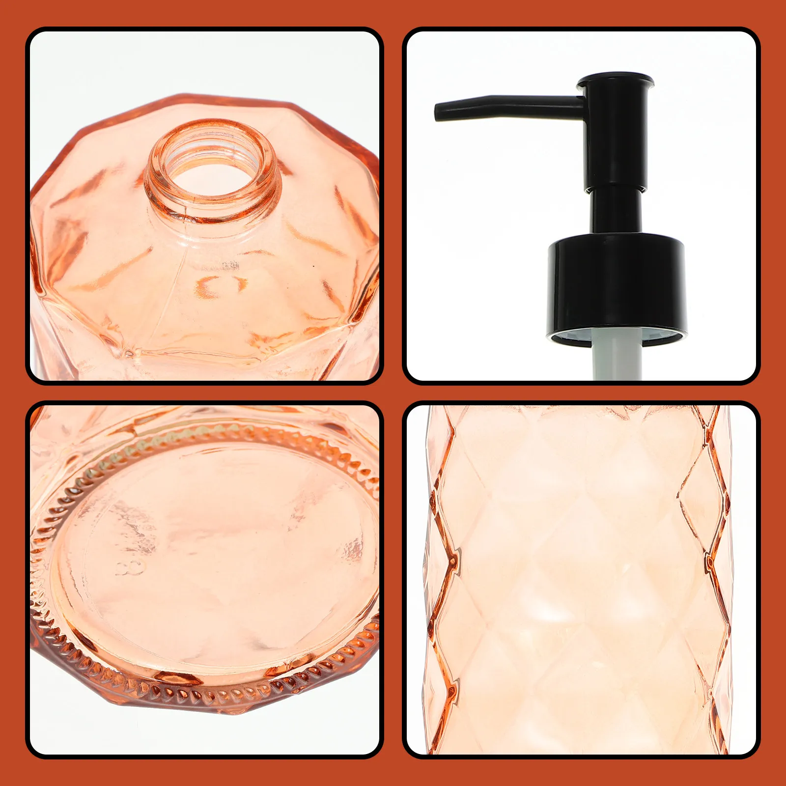 

Набор из 2 стеклянных дозаторов для шампуня/мыла/лосьона/крема для рук, многоразовые, с помпой, для ванной комнаты
