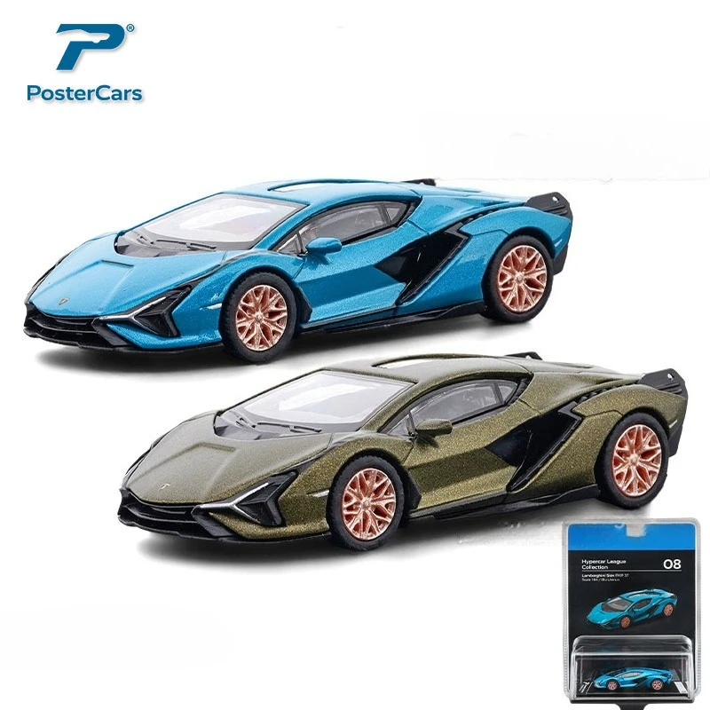 

PosterCars Simulation 1/64 Lambor SianFKP37 Supersport Car Model Diecast Toy Vehicle Children Gift Collection Miniature Voiture