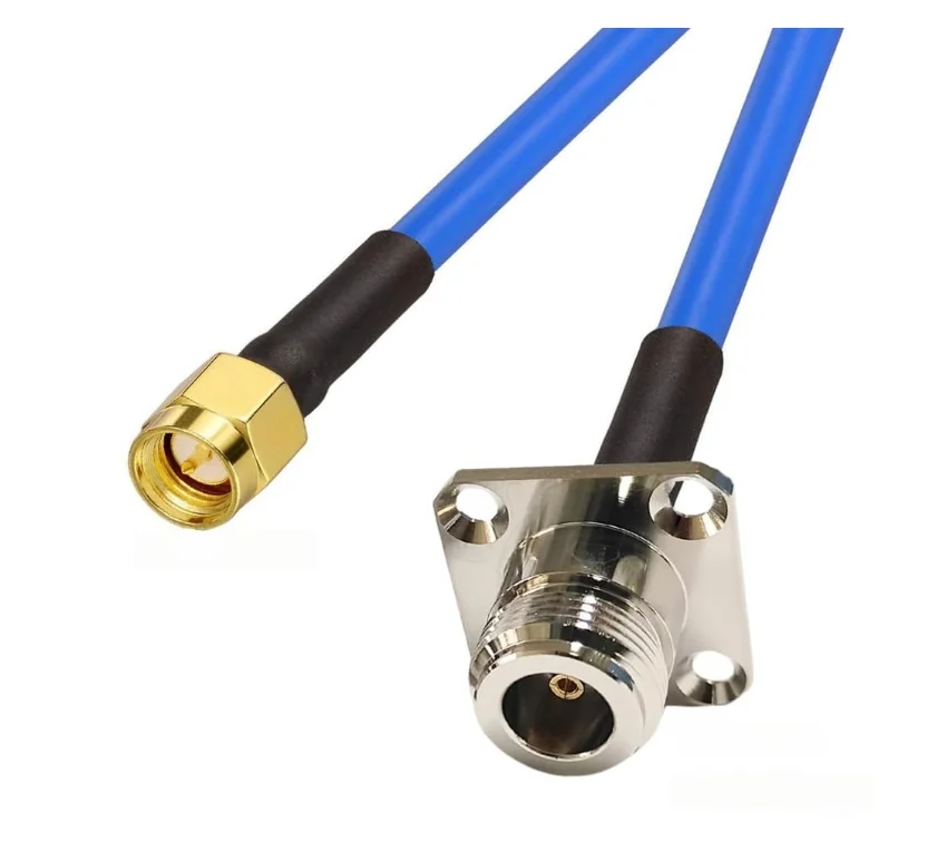 RG402 SMA/RP-SMA Male to N Female Flange Panel Mount RG-402 Cable Low Loss Semi-Flexible 50Ω