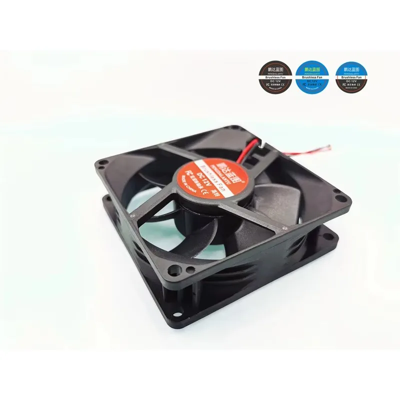 pa 80*80*25MM Blueprint 8025 High Airflow High Rev 12V 0.58A 5700Rpm Double Ball Bearing 8CM Chassis Fan