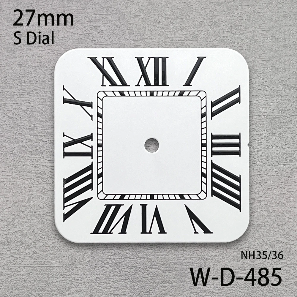 

27mm S Logo Roma Qquare Dial Fit NH35/NH36/4R/7S Automatic Movement High Quality Watch Modification Accessories ﻿