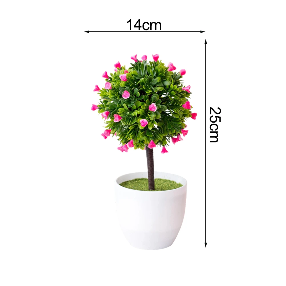 Elegant Artificial Potted Flowers in Yellow Purple White Pink - Faux Floral Decor for Living Room Dining Table Centerpiece