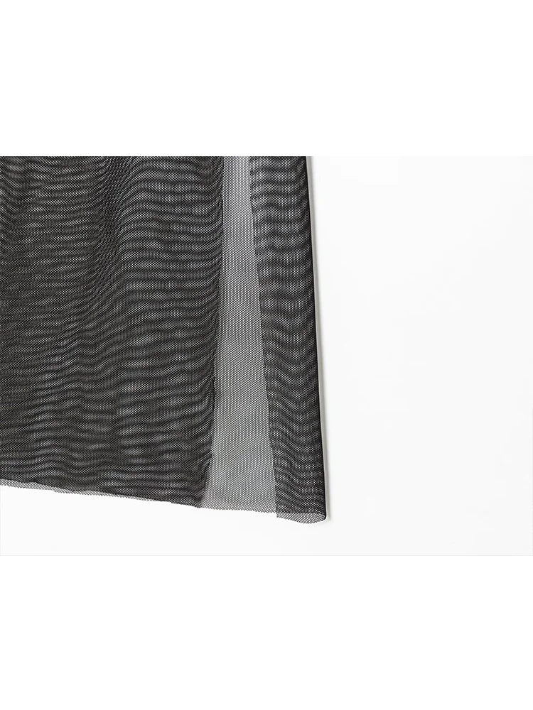 Tfmln novo vestido feminino de duas peças primavera outono gola alta sem mangas na altura do joelho streetwear fashon cor sólida vestido de duas camadas