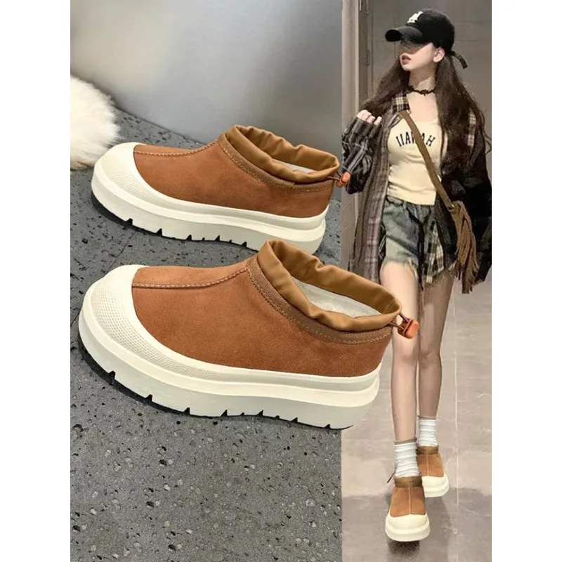 Women's Winter Warm Snow Boots Waterproof Anti-slip Cotton Padded Thickened Platform Ankle Boots Shoes for Women