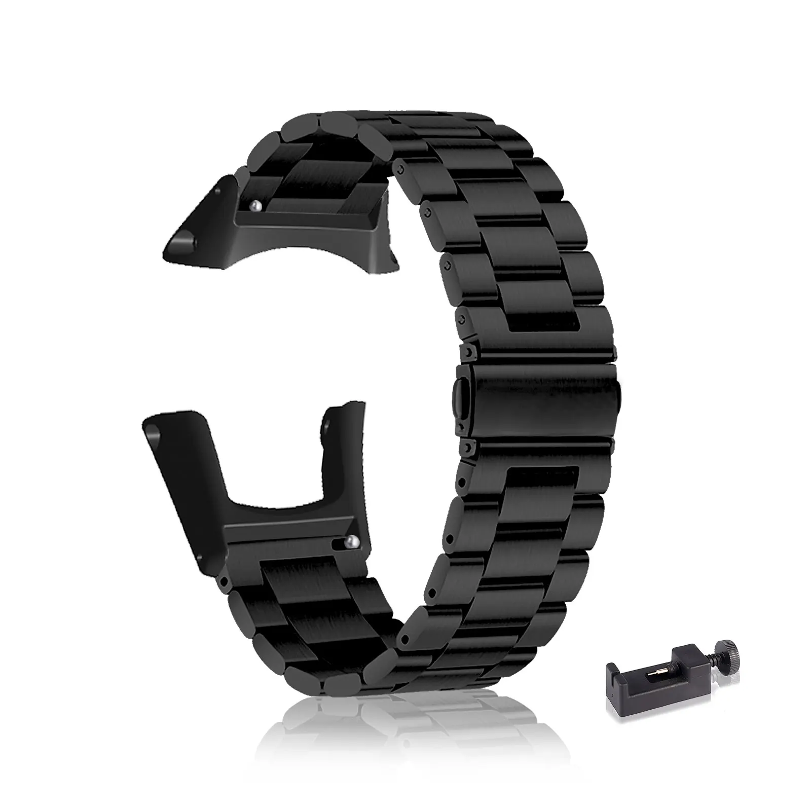 Bandes en acier inoxydable pour Sunnto Ambit 3/3 sport/3 run, bracelet de remplacement en métal à trois colonnes