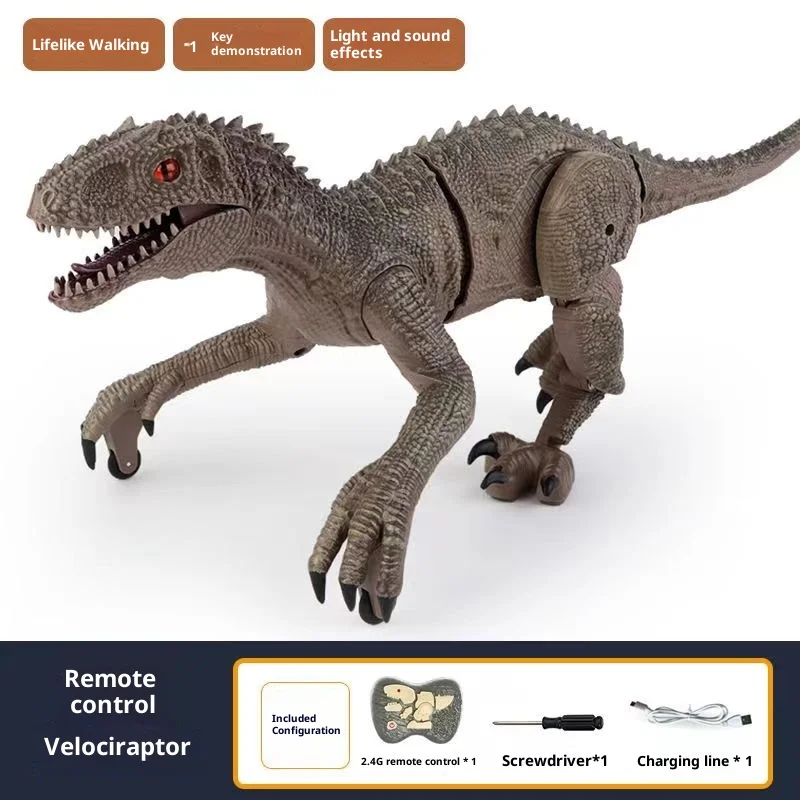 Zdalnie Sterowany Dinozaur Zabawka Elektryczny Chodzący Krzyczący Velociraptor T-Rex Model Zwierzęcia Jurajskiego dla Przyjaciela Najlepszy Prezent