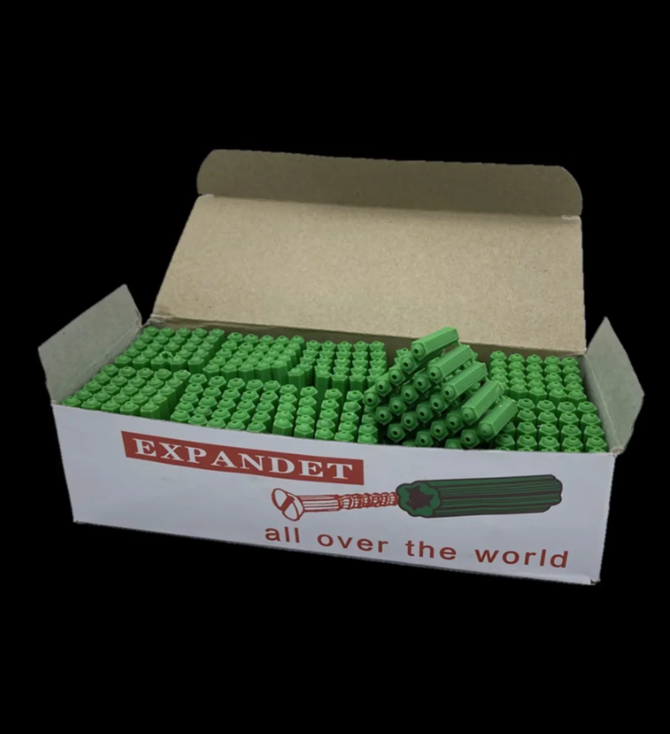 

M6 M8 Green Plastic Expansion Tube/rubber Plug/nylon Plunger/Drywall Plastic Wall Plug Anchor Plug Fixing Wall Anchor 100pcs