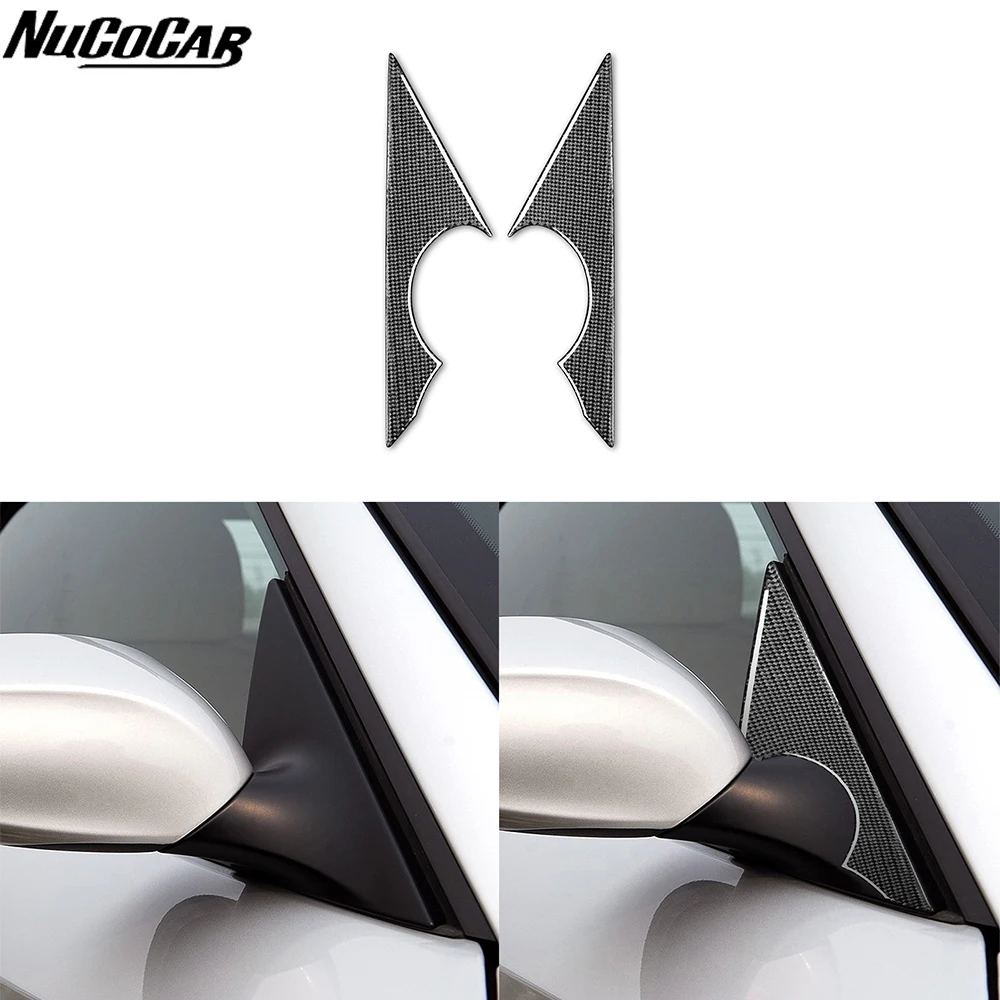 For BMW Z4 E85 2003-2008 Carbon Fiber Rear View Mirror A-Pillar Triangle Panel Car Accessories Interior Decorative Stickers - view 2