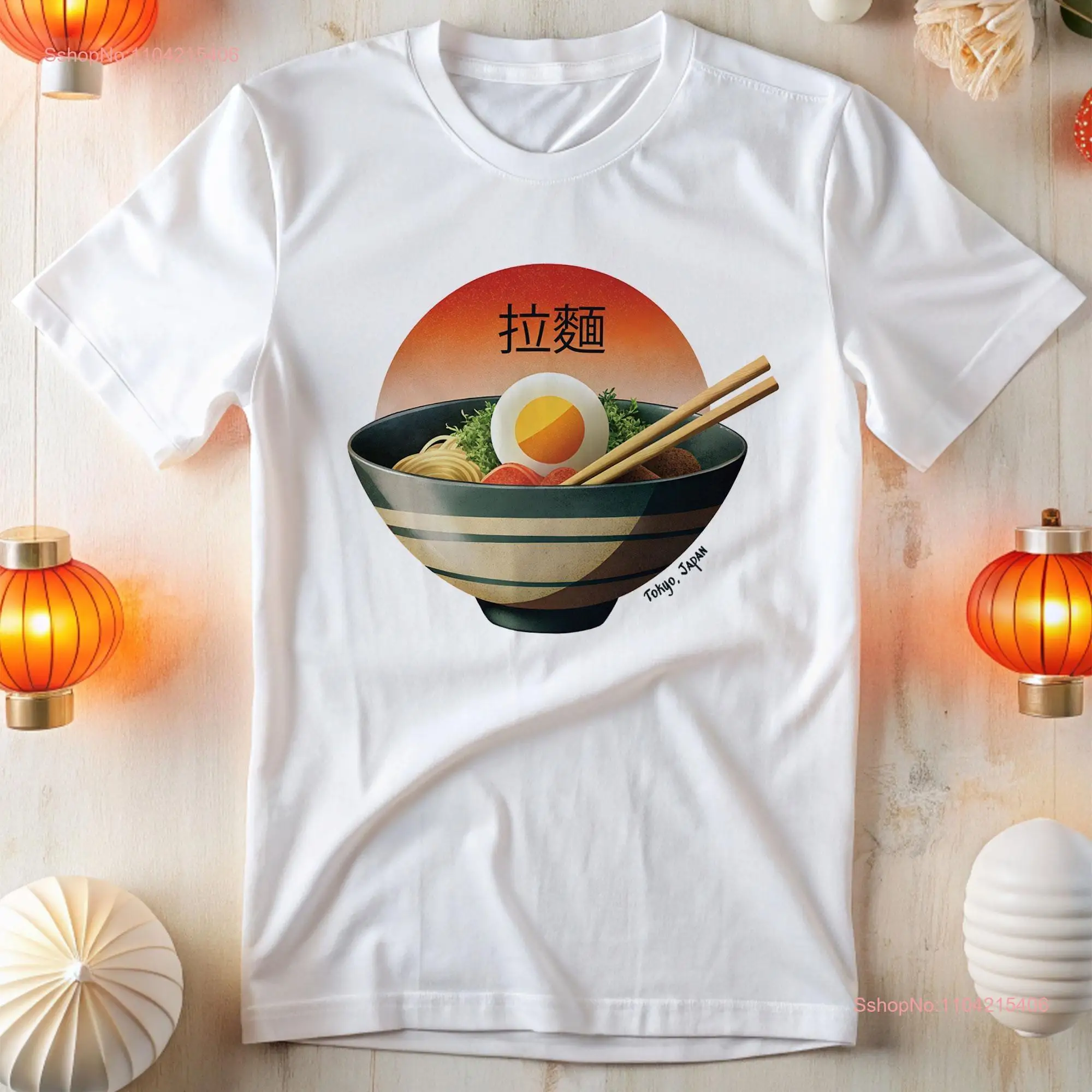 Ramen Bowl T Shirt Japanese Food Noodle Lover Asian Cuisine for Fans long or short sleeves