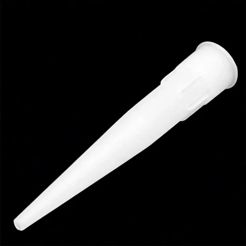 Hard Plastic Caulking Nozzle With Red Cap Silicone Sealant Glue Tip Applicator Extension For Home Improvement Projects