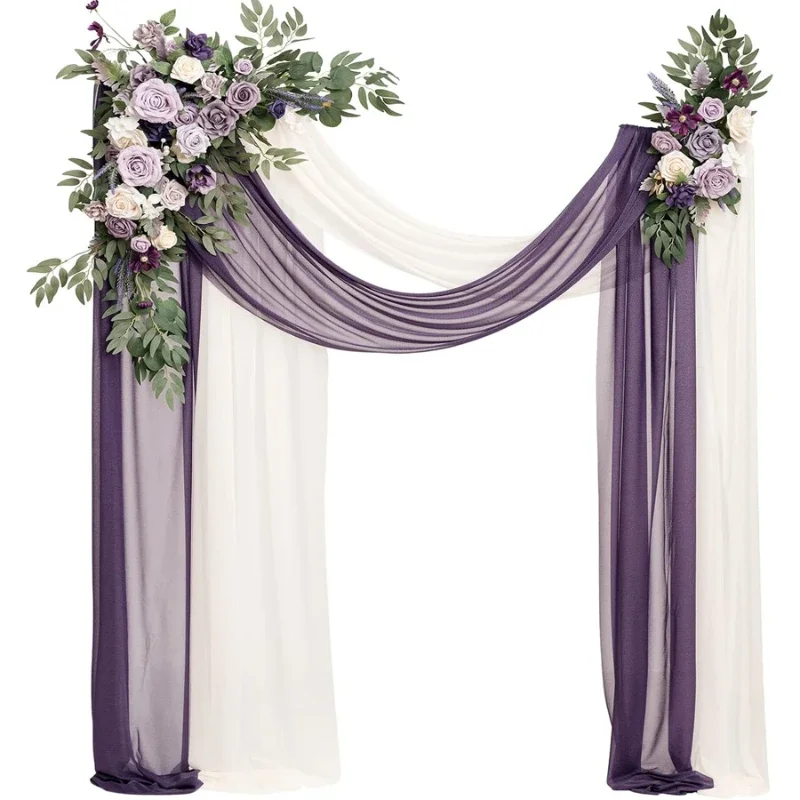 Hot Selling Dark Violet Artificial Flower Wedding Arch Flower Wedding Decoration Party Party Lawn Outdoor Decoration