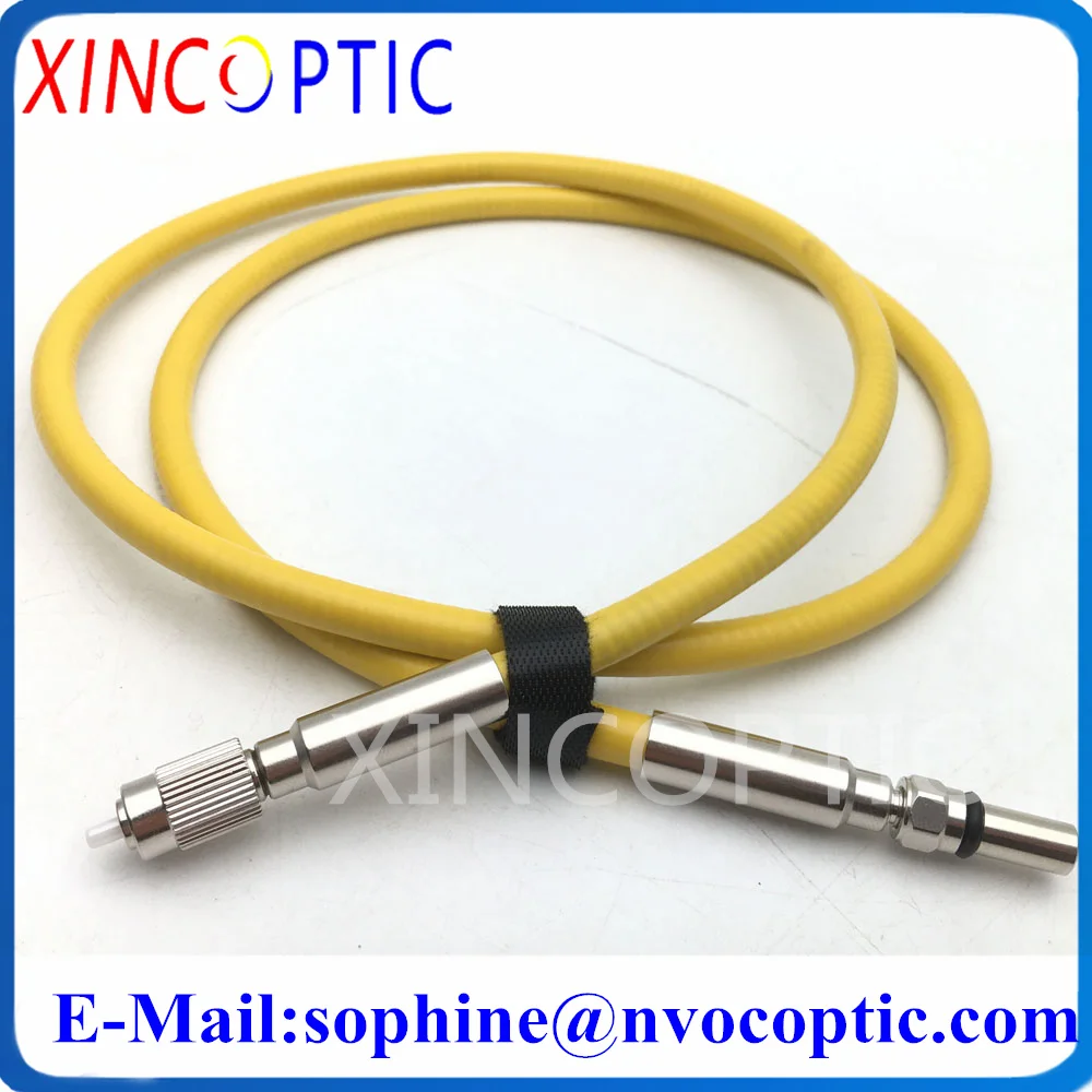 200um FC-FC/ST/SMA905 Ceramic Ferrule Quarts Silica Fiber Core MM 1/2/3M,7.0mm Yellow Jacket,Armored UV Fiber Optic Patch Cord