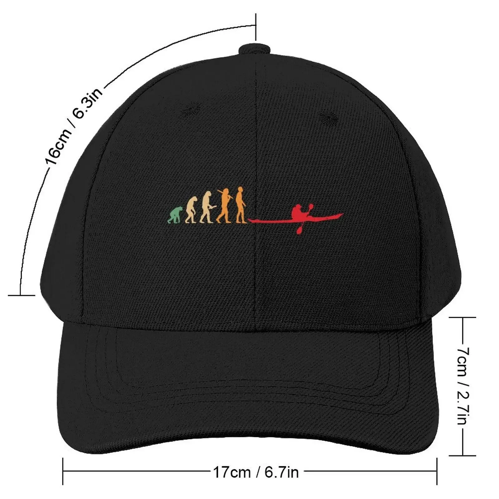 funny kayak evolution Baseball Cap Kids Hat Luxury Cap New In Hat Vintage Women's Golf Wear Men's