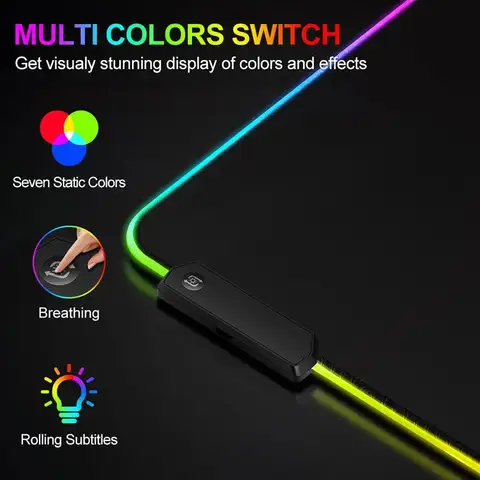 RGB коврик для мыши Diy, большой, резиновый — фото устройства
