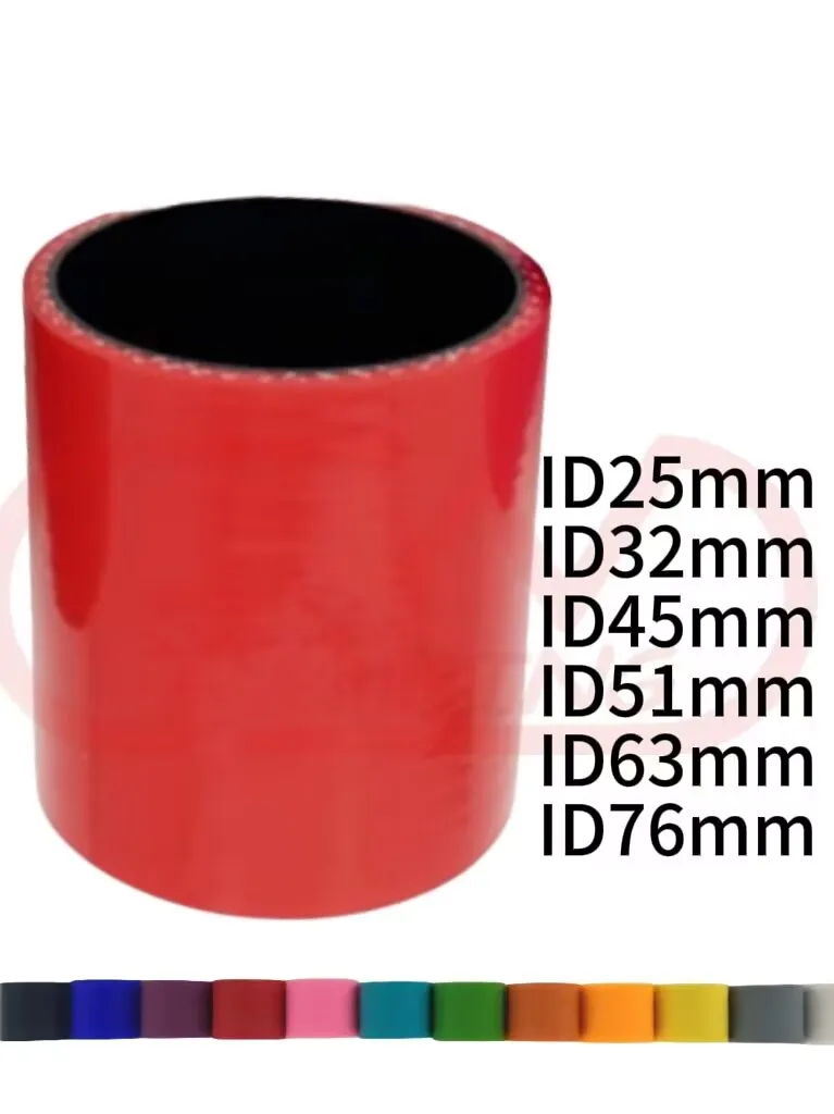 JNRAING ID32mm---ID76mm ,length:76mm  High Performance Straight Silicone Coupler Pipe Reinforced Straight Hose Turbo Intake Pipe