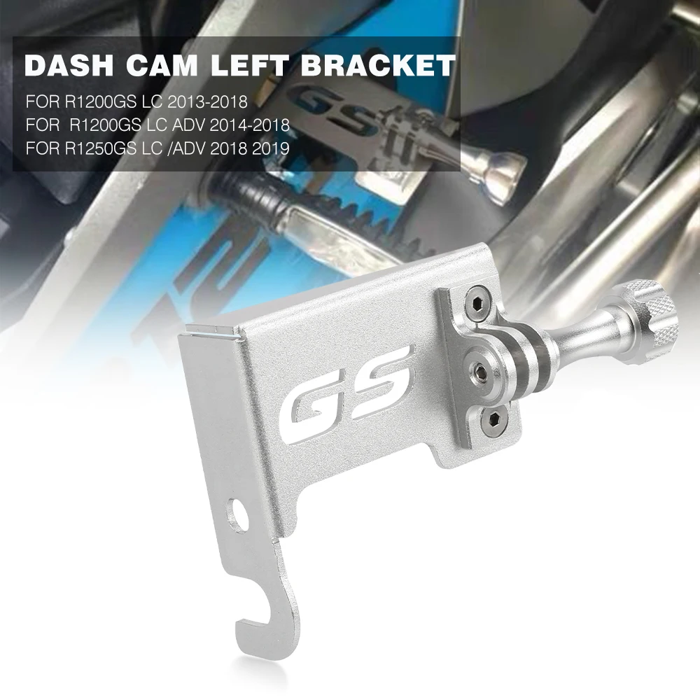 

For Go Pro Dash Cam Front Left Bracket Support Motorcycle For BMW R1200GS LC ADV R1250GS Adventure R 1200 GS R 1250GS NEW GS1250