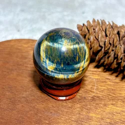 Healing Natural Crystals Flashy Blue Tiger Eye Sphere Gemstones High Quality Mineral Energy Stone Reiki Home Decoration Gift