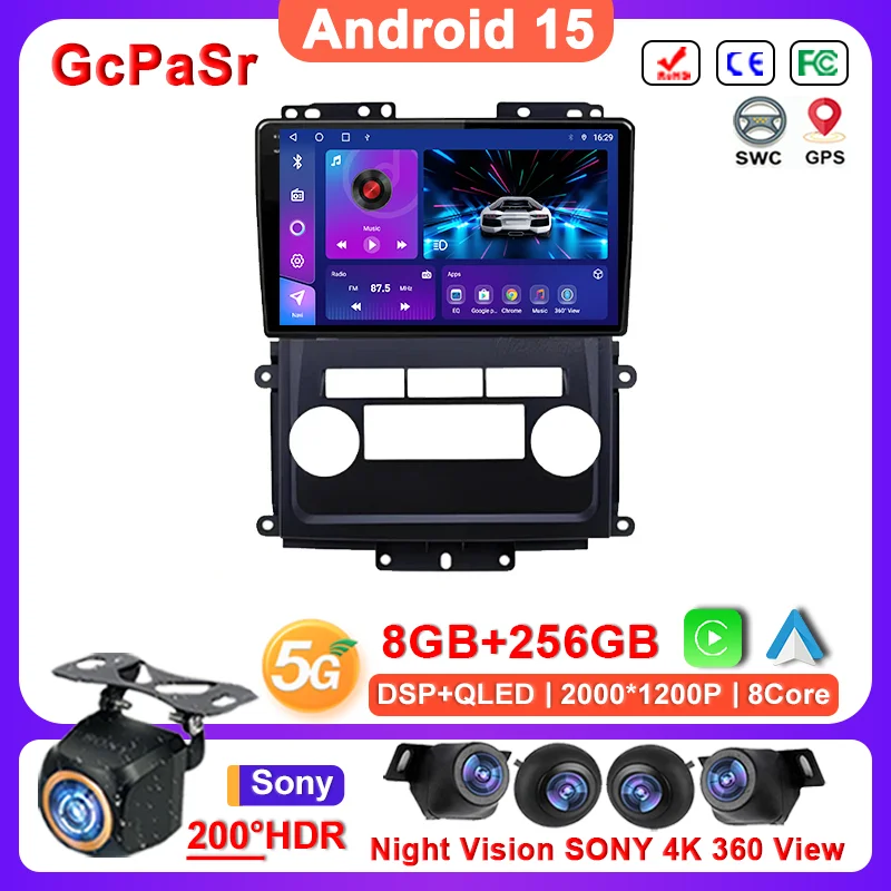 

7862 Car Android 15 For Nissan Frontier Xterra 2009 2010 - 2012 Auto QLED Screen GPS Navigation Multimedia Player No 2din DVD BT