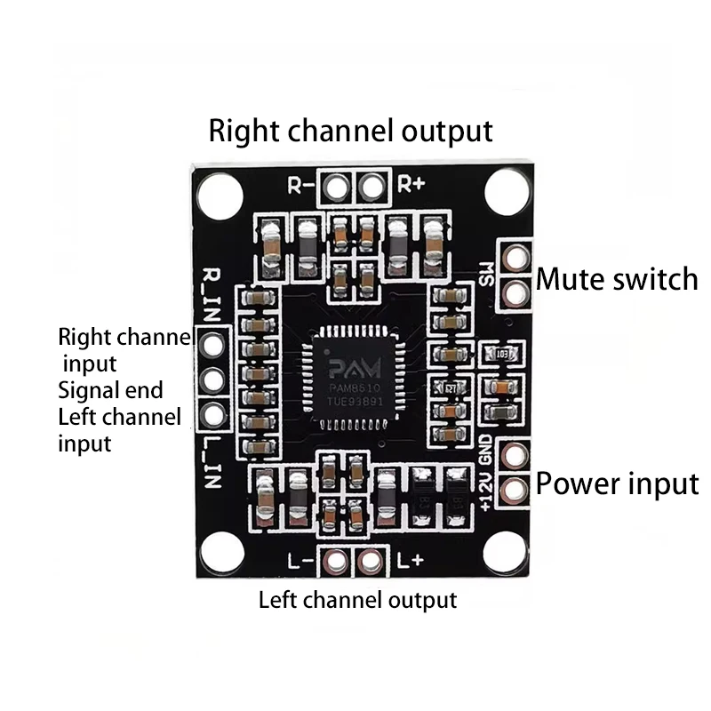 PAM8610 digital power amplifier board 2 x15w dual channel stereo mini class D power amplifier board