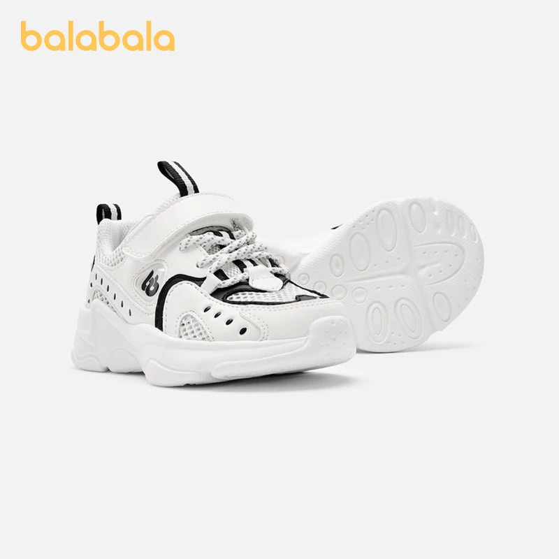 Balabala Kids Shoes Boys Girls Sports Shoes Running Shoes 2024 Spring Autumn New Shoes Breathable Mesh Sneakers a Dad Shoe Style