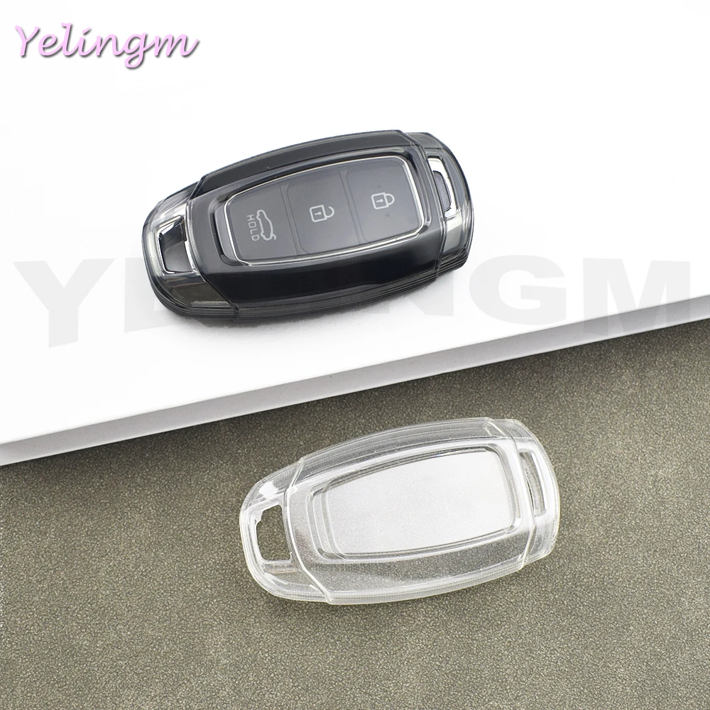 Für Hyundai i30 Ix35 KONA Encino Solaris Azera Grandeur Ig Accent Santa Fe Palisade Transparente TPU Autoschlüssel-Schutzhülle