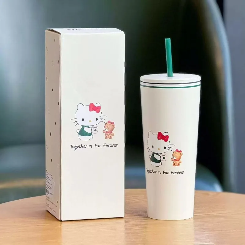 

Hello Kitty Cute Cartoon Stainless Steel Insulated Cup Desktop Decoration Children and Women Christmas Kawaii Gift Wholesale