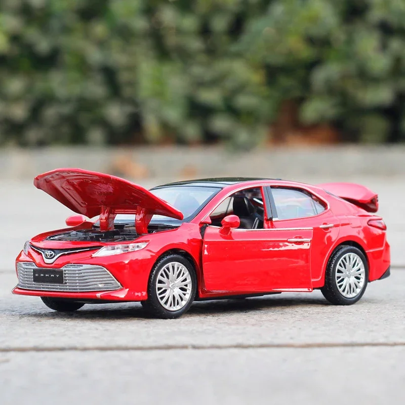 1:32 تويوتا كامري ألعاب معدنية للأطفال عجلات التراجع آلات وامضة للأطفال دييكاست نموذج سيارة هدايا عيد الميلاد فاس