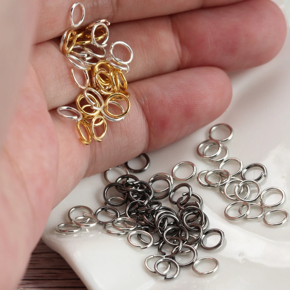 50-200pcs/Lots Jump Rings 3-20mm Metal DIY Jewelry Findings Split Ring for jewelry making Wholesale Supplies