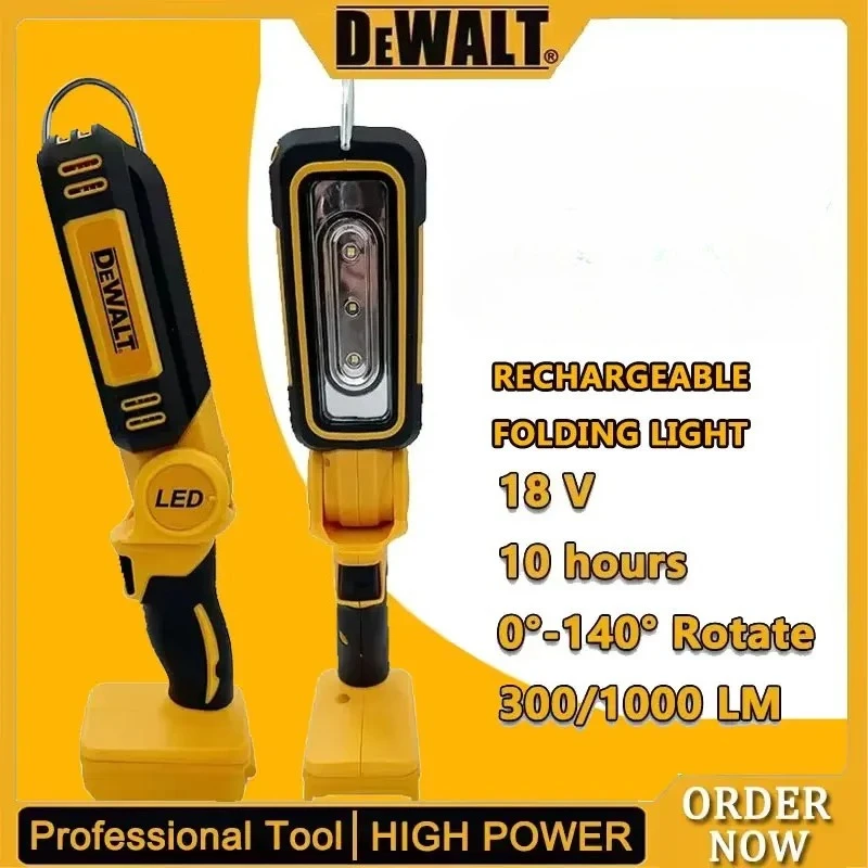 

Многофункциональный портативный кемпинговый фонарь DEWALT с углом освещения 90 градусов, аварийный фонарик, складной рабочий светильник для аккумуляторов 20В