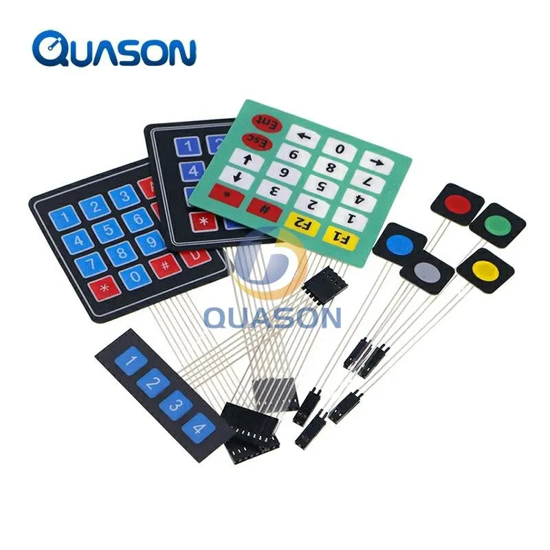 1*2 3 4 5 Key Button Membrane Switch 3*4 4X5 Matrix Array Keyboard 1X6 Keypad with LED Control Panel Pad DIY Kit For Arduino