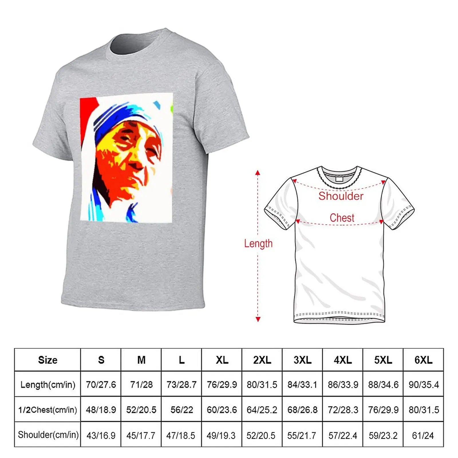 Mother Theresa T-Shirt vintage clothes heavyweights funny t shirts for men