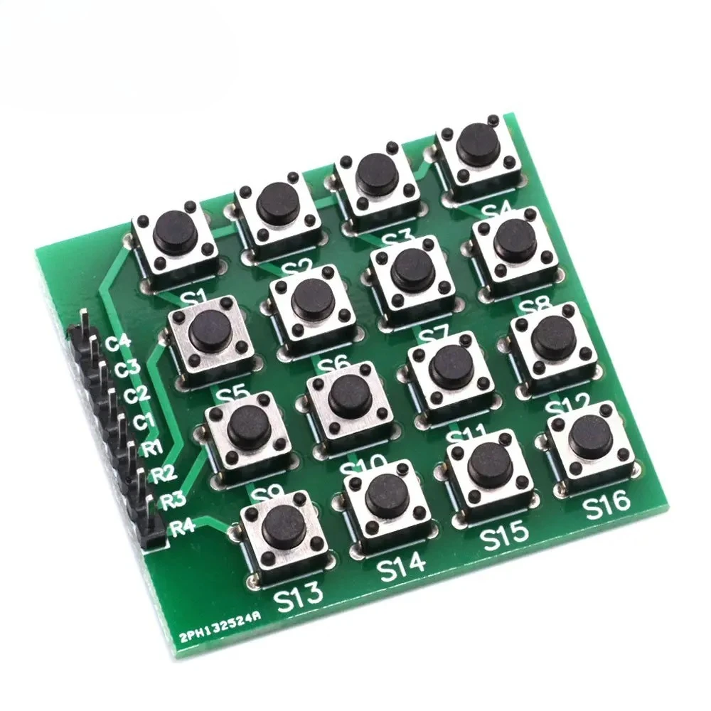 4×4 Matrix Membrane Keypad Module 16 Keys I/O Expansion Keyboard Board For Arduino STM32 ESP32 DIY Control Panel