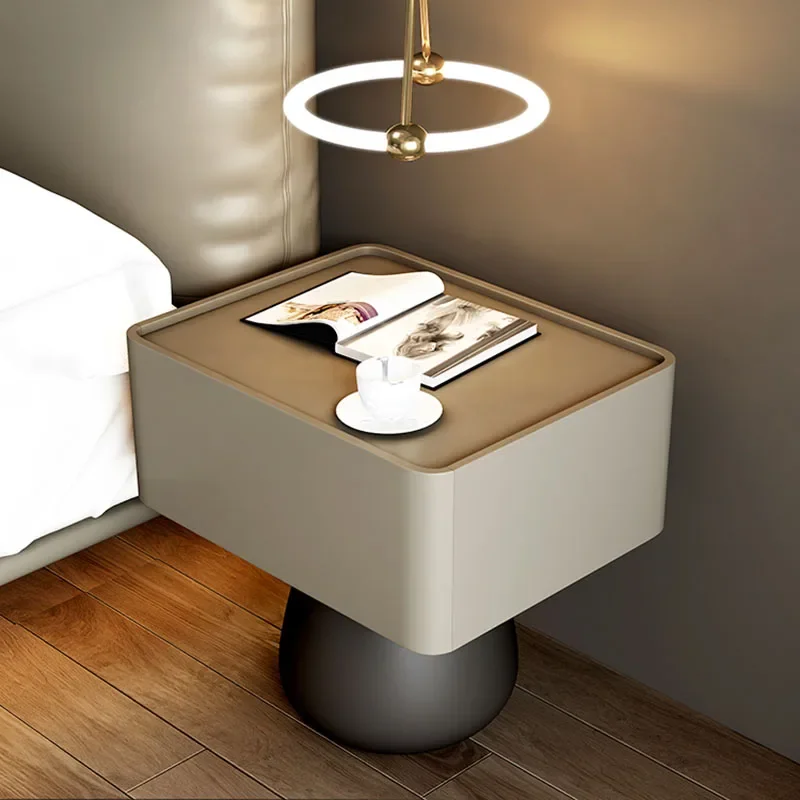 Mesita De Noche nórdica para dormitorio, mesita De Noche De lujo, minimalista, a la moda, italiana De mediados De siglo, muebles para el hogar