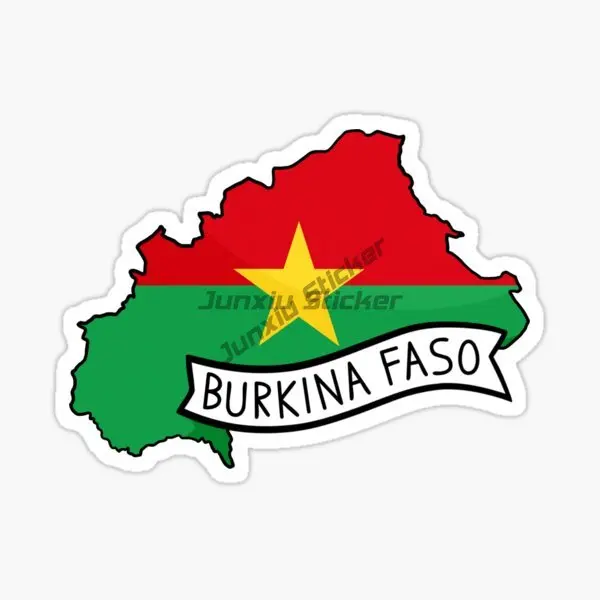 Rectangle Car Sticker BURKINA FASO MALI MAURITANIA NIGERIA SIERRA LEONE SENEGAL Map National Flag Vinyl Self-adhesive Decal 5