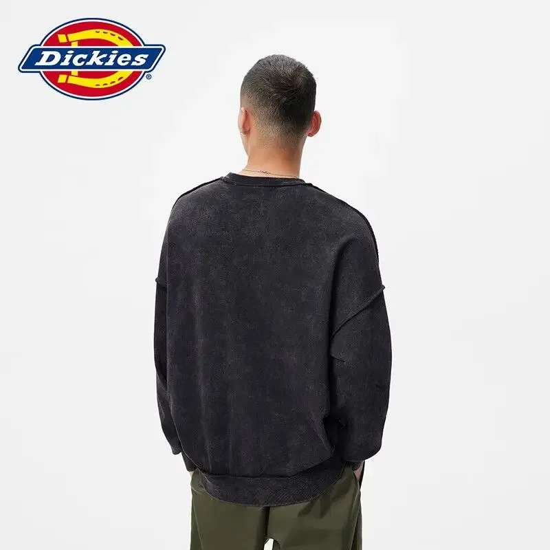 Dickies Relaxed Fit Crewneck Sweatshirt Graphic Logo Unisex Couple Terry Top