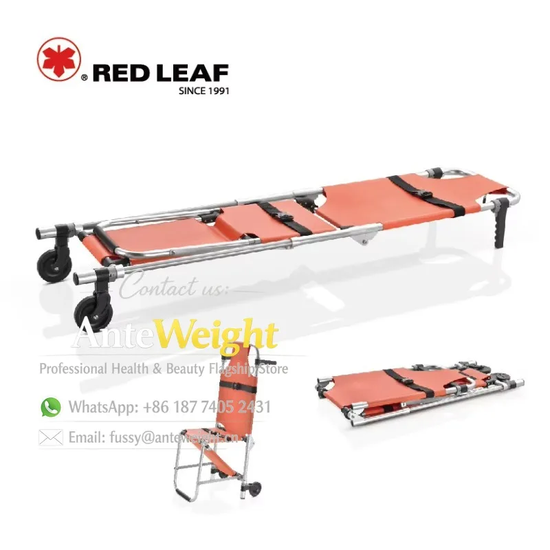 Manual Foldable Stretcher with Chair Function Aluminum Alloy Simple Folding Stretcher