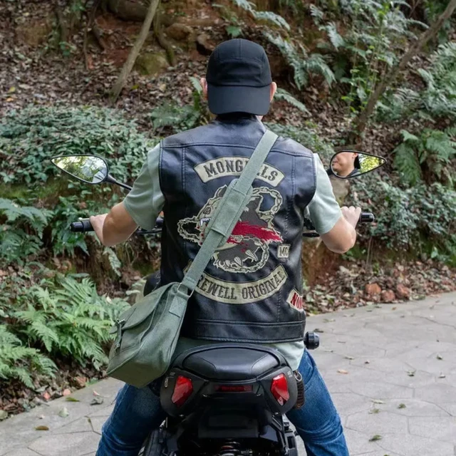 Daysgone Cosplay PU Leather Vest Patch Design Punk Waistcoat Sleeveless Jackets Black Embroidery Casual Faux Leather Vest CA105 AliExpress