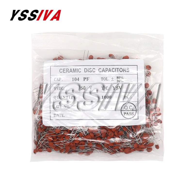 100pcs Ceramic capacitor 50V 1pF ~ 100nF 0.1uF 104 4.7PF 10PF 22PF 33PF 47PF 100PF 101 220PF 221 330PF 470PF 1NF 103 47NF 473