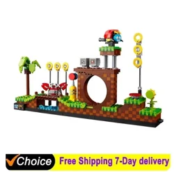 Ideas 21331 1125pcs Sonic the Hedgehogs Pop Game Green Hill Zone Model Building Set Block Bricks Kits Toys For Children Gift