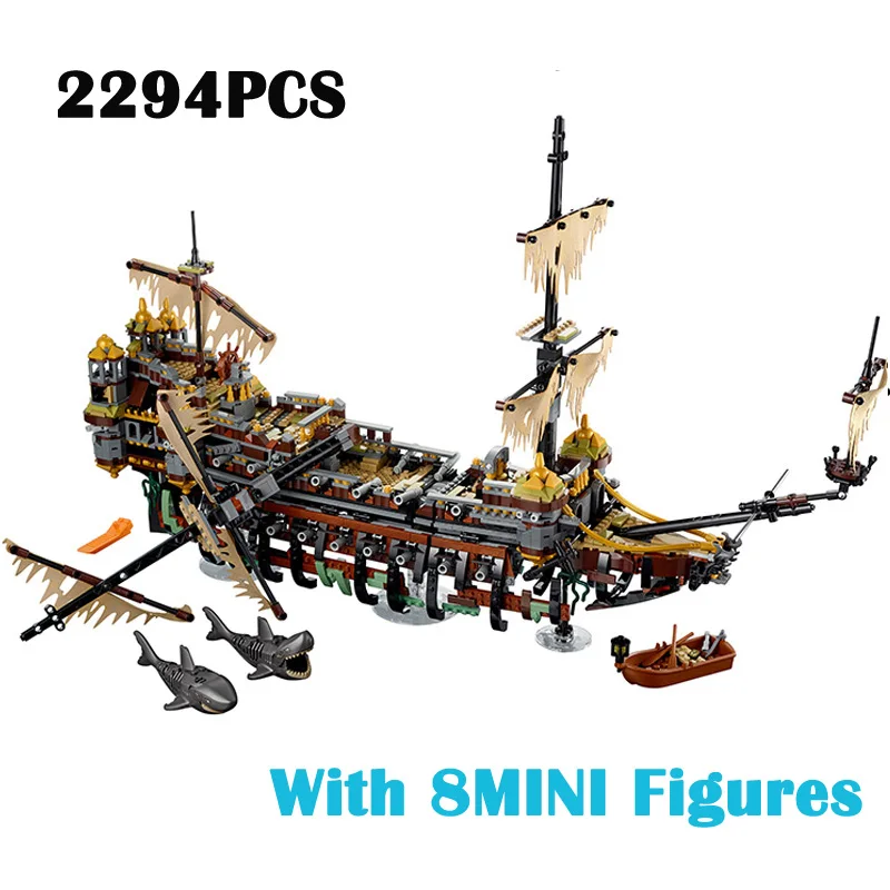 互換性のある 16042 71042 サイレントメアリー海賊 2294 個 Moc ディスプレイビルディングブロック子供用組み立ておもちゃ船モデルクリスマスギフト