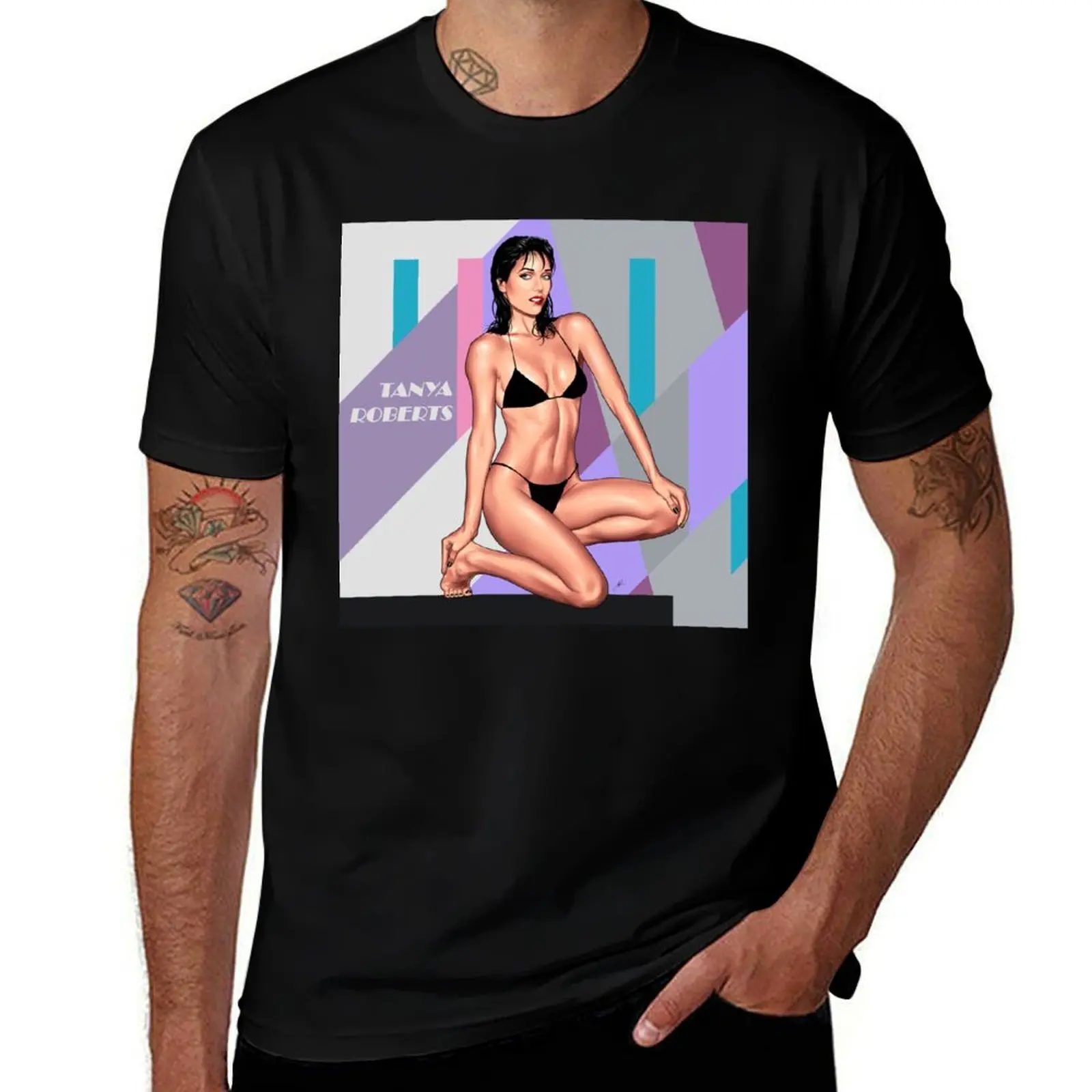 Tanya Roberts T-Shirt Basic Short Sleeve for Men T-Shirt