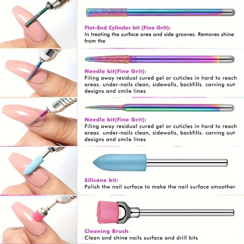 13 stks/doos Professionele Keramische Nagelboor Set Elektrische Manicure Nagelvijl Bit Voor Acryl Gel Nagels En Nagelriemen