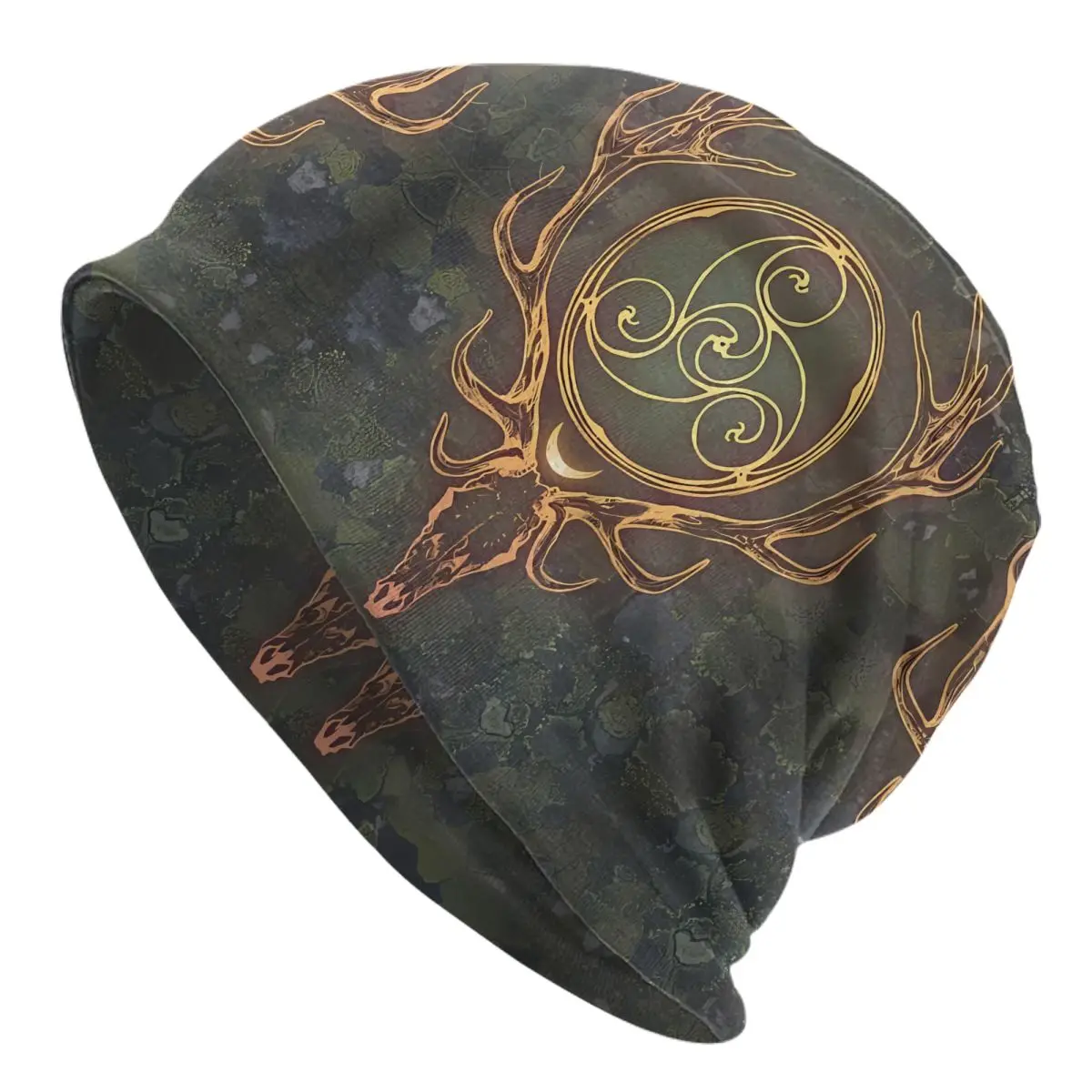 Celtic mythology Skullies Beanies Caps Deer Ring Thin Hat Bonnet Hats Men Unisex Ski Cap