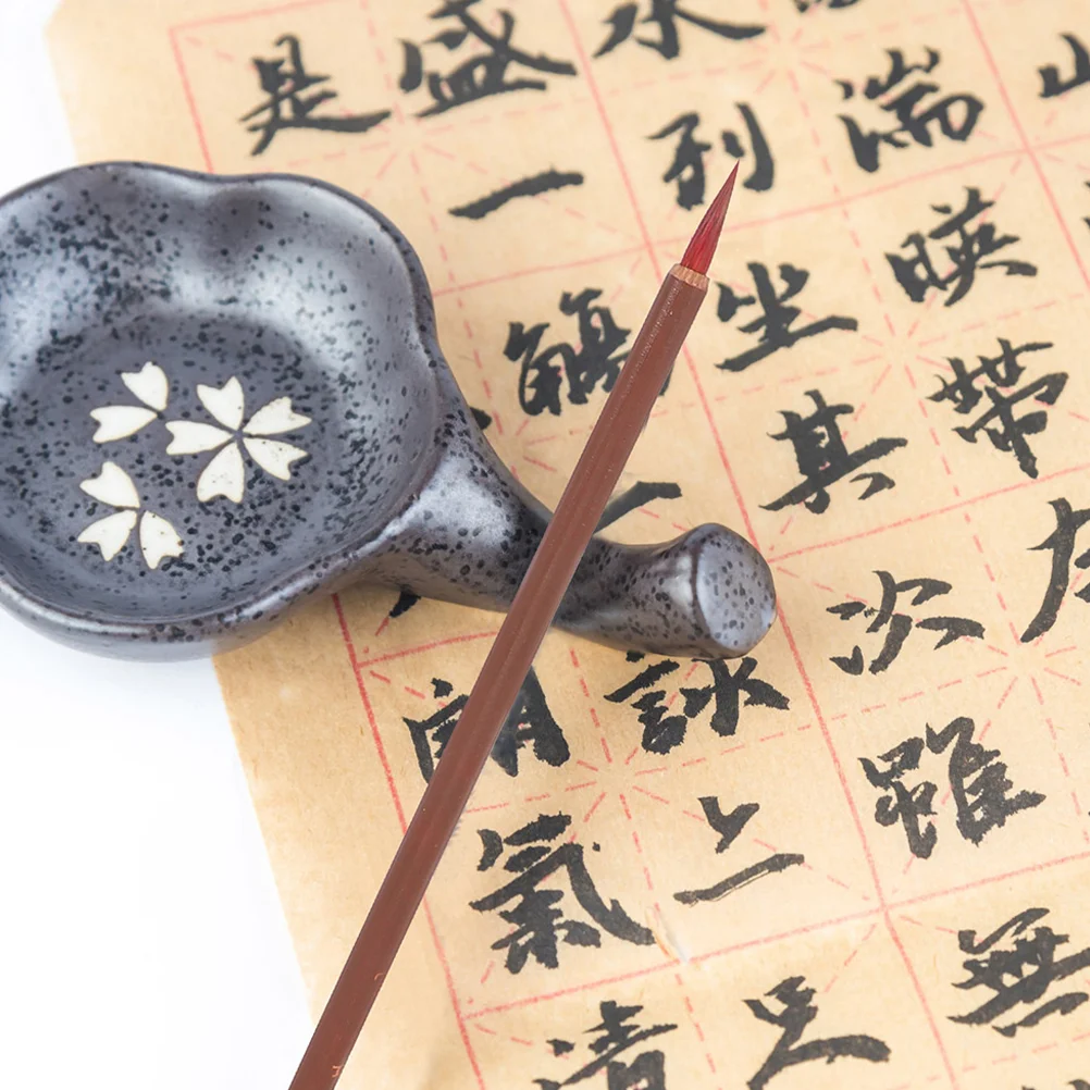 3 Pcs Hook Line Little Red Writing Brush Student Wood Chinese Calligraphy Drawing